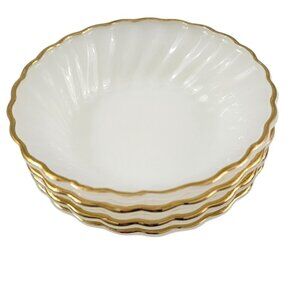Anchor Hocking Fire King Milk Glass Custard Dessert Appetizer Bowls – Set of 4